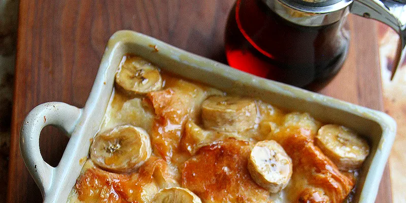 Banana Croissant Casserole