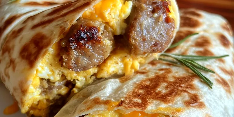 Cheesy Sausage and Egg Wraps